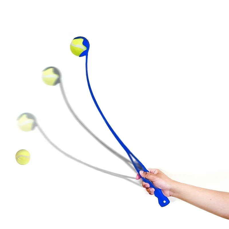 Pet Tennis Ball Launcher Stick - Interactive Outdoor Dog Training Toy, Durable Ball Thrower for Canine Exercise and Play Trainin
