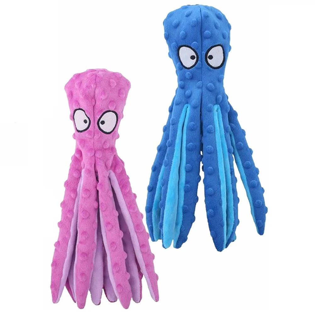 Octopus Dog Toy Pet Interactive Chew Toy Octopus Shell Voice Toy No Stuffing Bite Resist Dog Toy Pet Supplies