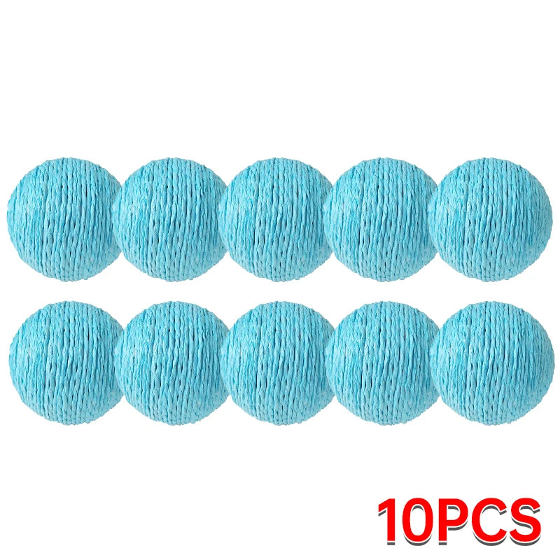 10CM Interactive Sisal Cat Scratching Ball Toy For Kitten Teeth Cleaning Anti Bite Cat Ball Sounding Toy Pet Supplies