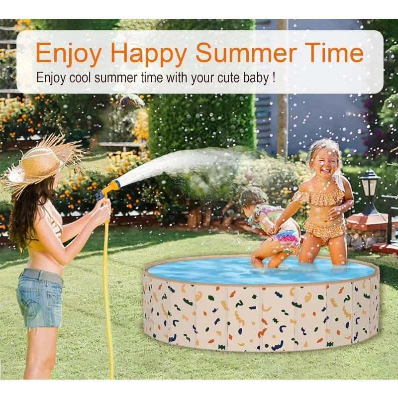 LETVIA Dogs Swimming Pool Hard Plastic Collapsible Pool Dog Bathing Tub Portable Kid Pool Indoor Outdoor Game Pet Bathing Tub