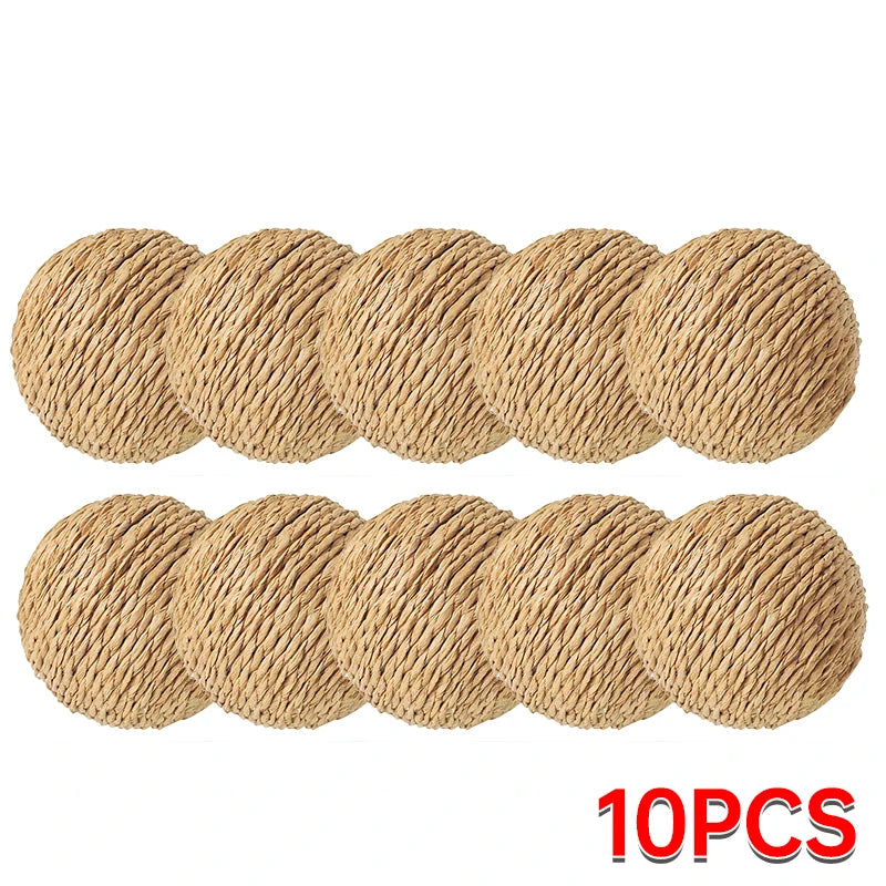 10CM Interactive Sisal Cat Scratching Ball Toy For Kitten Teeth Cleaning Anti Bite Cat Ball Sounding Toy Pet Supplies