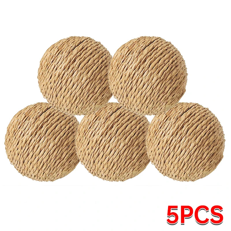 10CM Interactive Sisal Cat Scratching Ball Toy For Kitten Teeth Cleaning Anti Bite Cat Ball Sounding Toy Pet Supplies