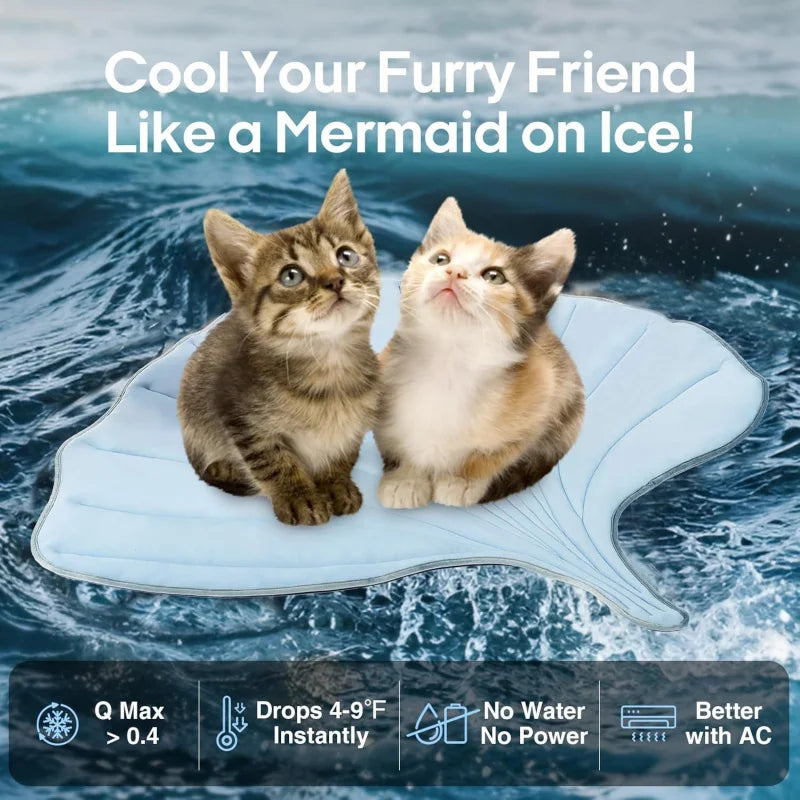 Cool pet Mat Eco-friendly Cooling Pad for Large Dog Pet Cooling Mats for Dog bed & Cat house Use in Crate Tunk Camping Outdoor