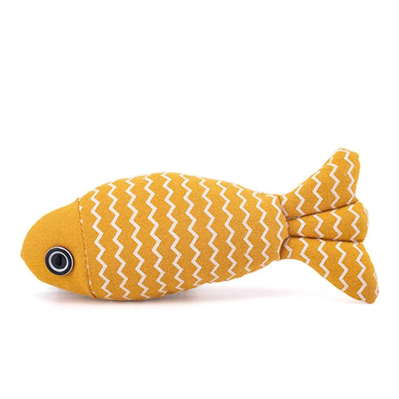 Cat Toys Fish Catnip Toys Interactive Cat Toy Cat Chew Toy Cat Pillow Toys Kitten Exercise Kicker Toys for Indoor Cats Kitty Kit