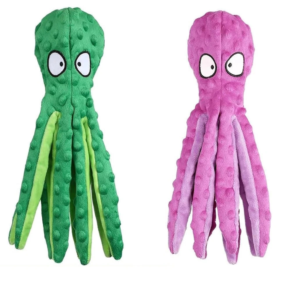 Octopus Dog Toy Pet Interactive Chew Toy Octopus Shell Voice Toy No Stuffing Bite Resist Dog Toy Pet Supplies