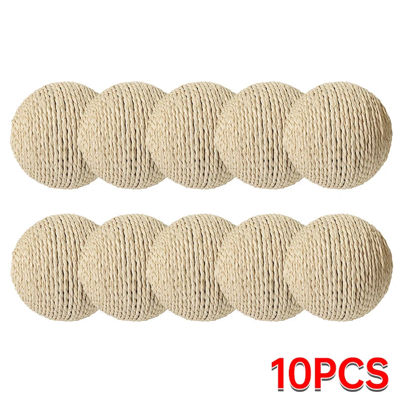 10CM Interactive Sisal Cat Scratching Ball Toy For Kitten Teeth Cleaning Anti Bite Cat Ball Sounding Toy Pet Supplies