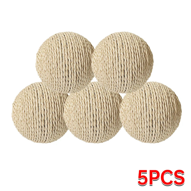 10CM Interactive Sisal Cat Scratching Ball Toy For Kitten Teeth Cleaning Anti Bite Cat Ball Sounding Toy Pet Supplies