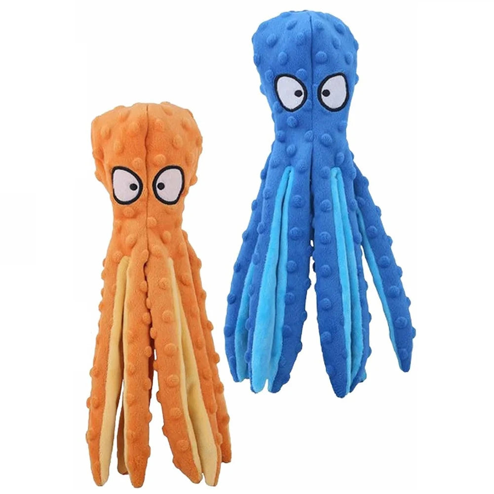 Octopus Dog Toy Pet Interactive Chew Toy Octopus Shell Voice Toy No Stuffing Bite Resist Dog Toy Pet Supplies