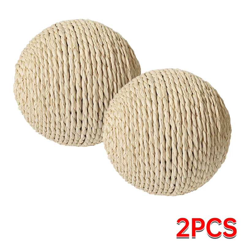 10CM Interactive Sisal Cat Scratching Ball Toy For Kitten Teeth Cleaning Anti Bite Cat Ball Sounding Toy Pet Supplies