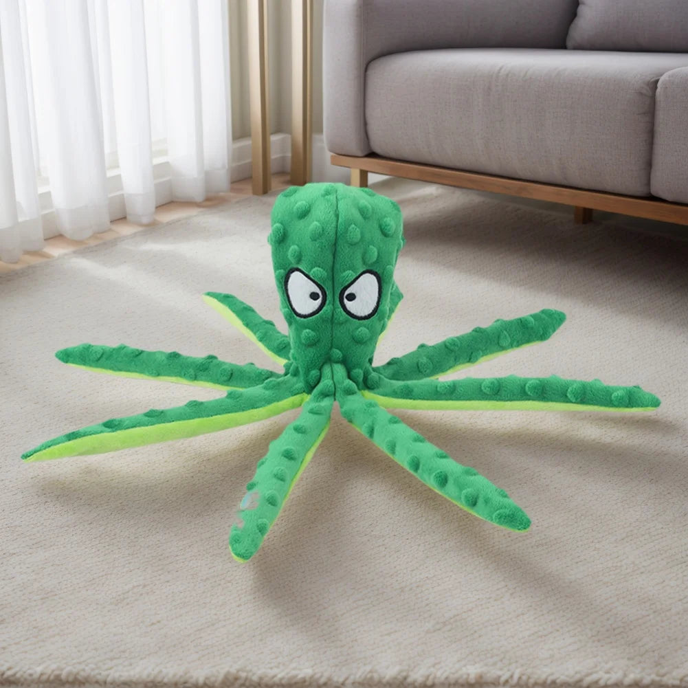 Octopus Dog Toy Pet Interactive Chew Toy Octopus Shell Voice Toy No Stuffing Bite Resist Dog Toy Pet Supplies