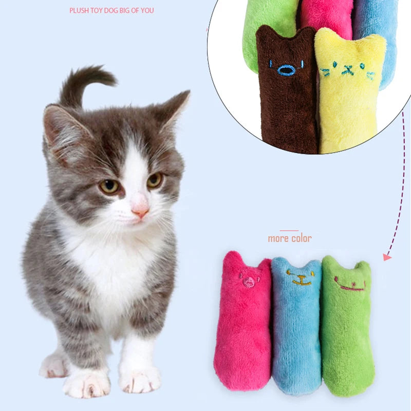 Teeth Grinding Catnip Toys Funny Interactive Plush Cat Toy Pet Kitten Chewing Vocal Toy Claws Thumb Bite Cat mint For Cats