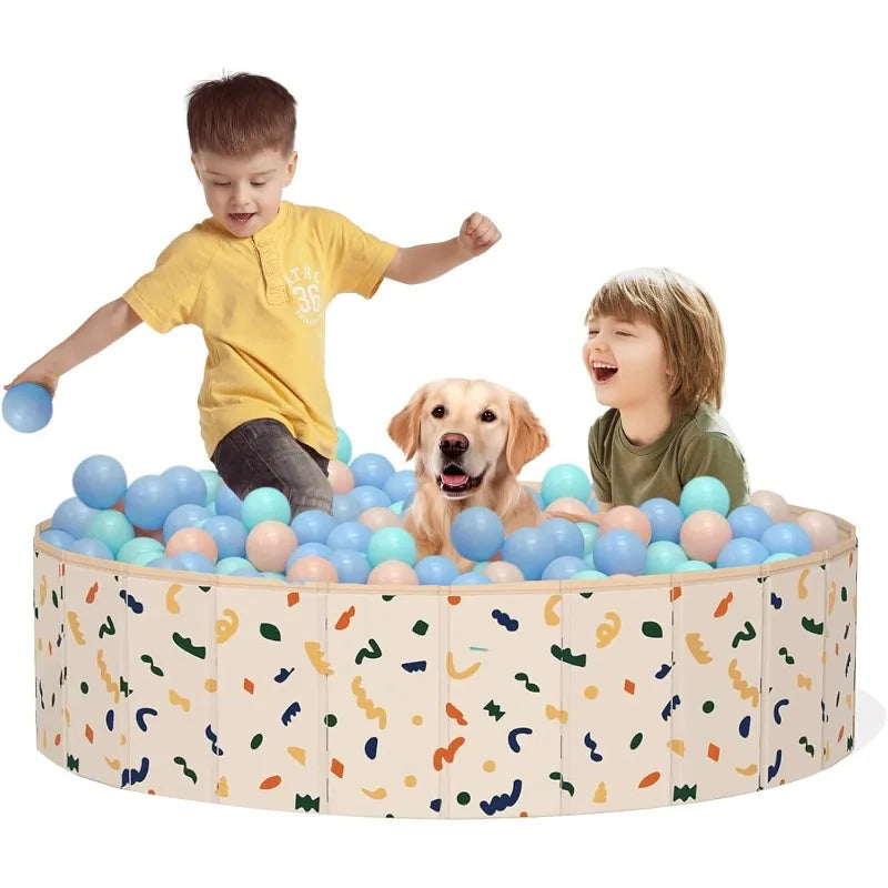 LETVIA Dogs Swimming Pool Hard Plastic Collapsible Pool Dog Bathing Tub Portable Kid Pool Indoor Outdoor Game Pet Bathing Tub