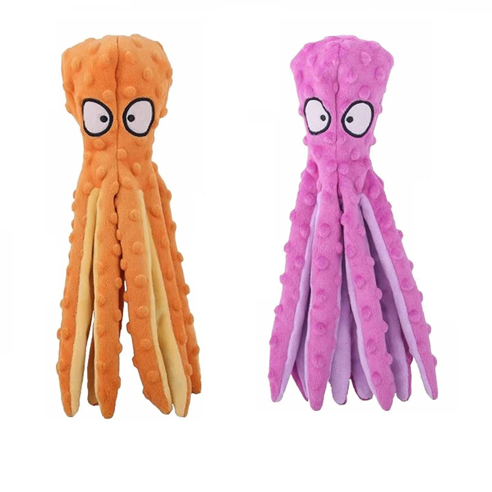 Octopus Dog Toy Pet Interactive Chew Toy Octopus Shell Voice Toy No Stuffing Bite Resist Dog Toy Pet Supplies