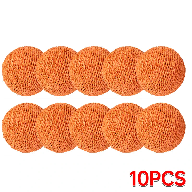 10CM Interactive Sisal Cat Scratching Ball Toy For Kitten Teeth Cleaning Anti Bite Cat Ball Sounding Toy Pet Supplies