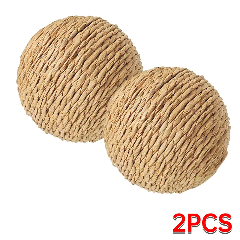 10CM Interactive Sisal Cat Scratching Ball Toy For Kitten Teeth Cleaning Anti Bite Cat Ball Sounding Toy Pet Supplies