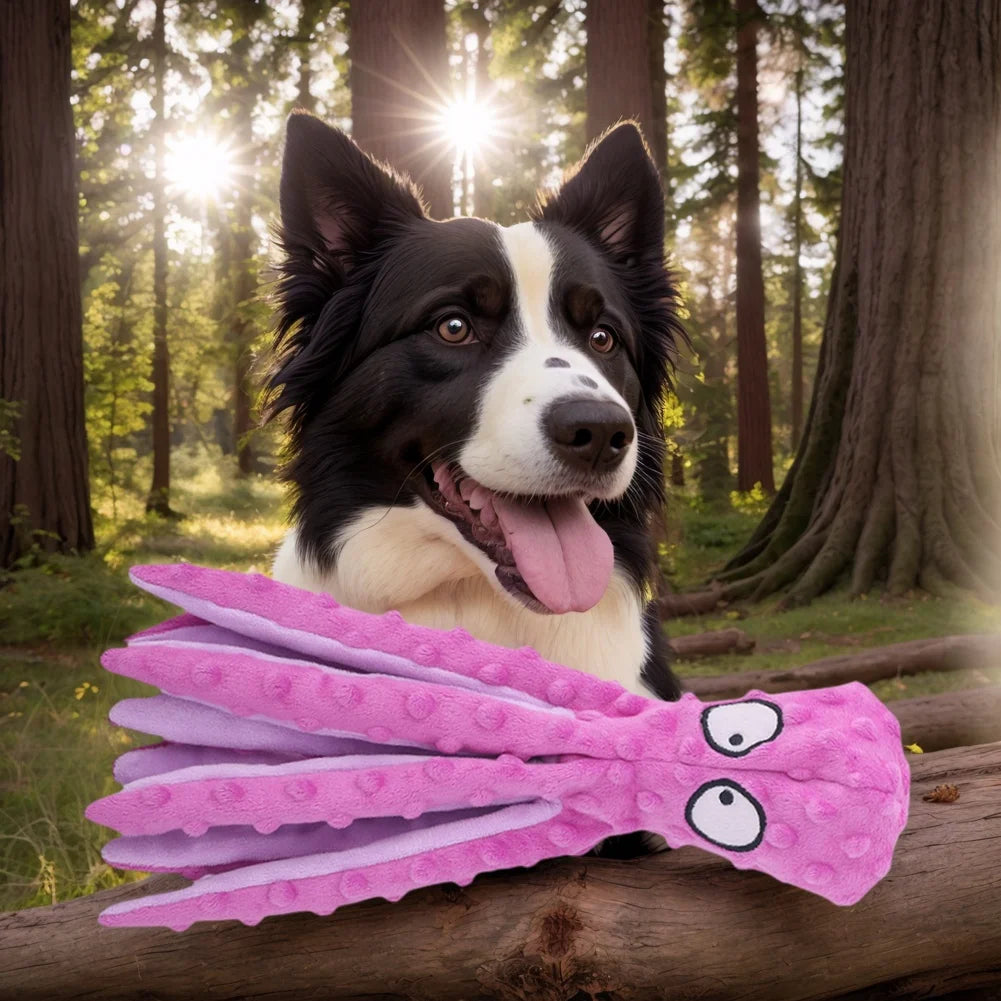 Octopus Dog Toy Pet Interactive Chew Toy Octopus Shell Voice Toy No Stuffing Bite Resist Dog Toy Pet Supplies