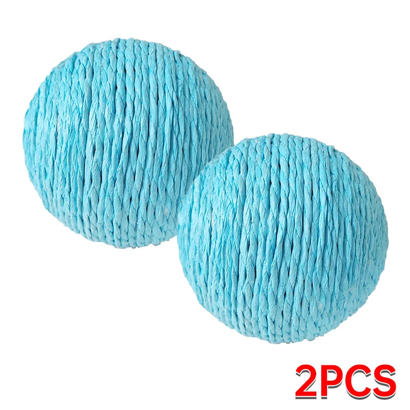 10CM Interactive Sisal Cat Scratching Ball Toy For Kitten Teeth Cleaning Anti Bite Cat Ball Sounding Toy Pet Supplies