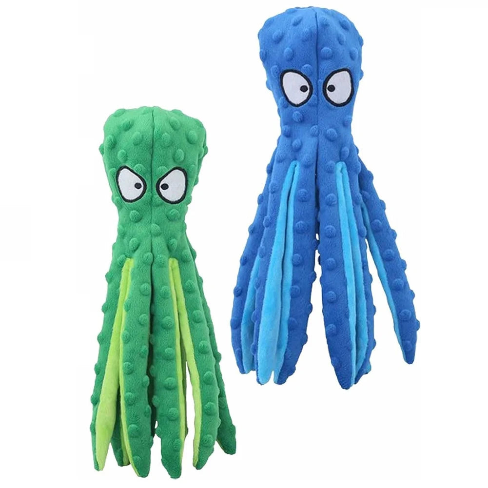 Octopus Dog Toy Pet Interactive Chew Toy Octopus Shell Voice Toy No Stuffing Bite Resist Dog Toy Pet Supplies