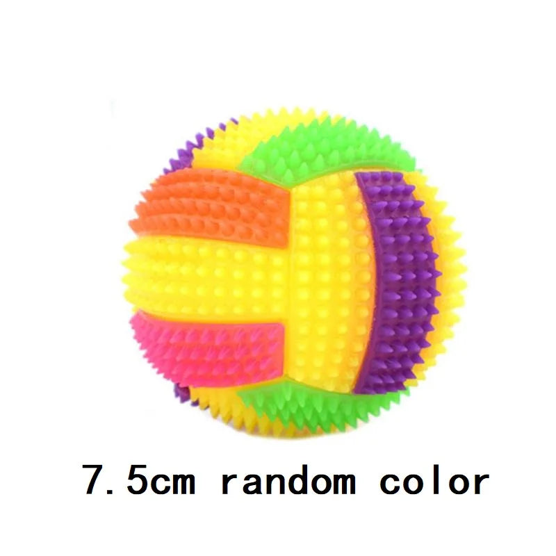 LAMGOOL Glowing Ball Dog Toy Led Puppy Bouncy Chew Dog Ball Molar Toy Pet Color Light Ball Interactive Toys for Cats Small Dogs