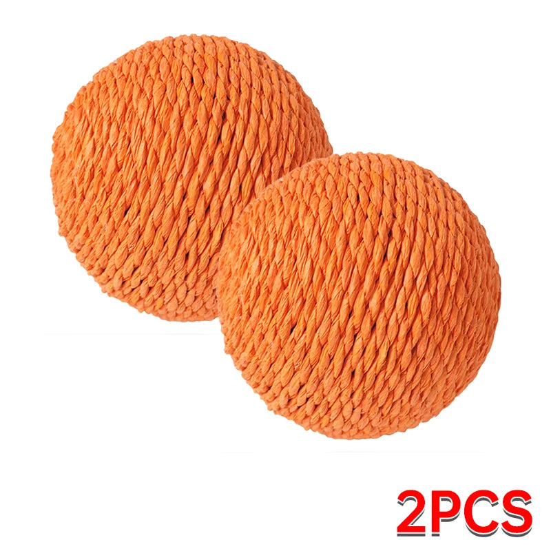10CM Interactive Sisal Cat Scratching Ball Toy For Kitten Teeth Cleaning Anti Bite Cat Ball Sounding Toy Pet Supplies