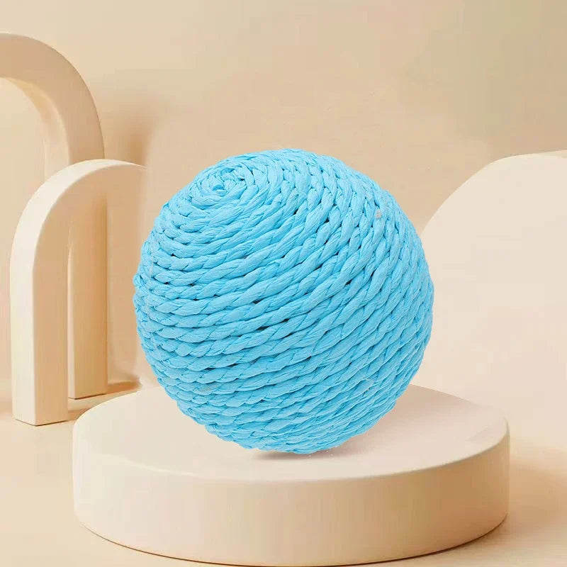 10CM Interactive Sisal Cat Scratching Ball Toy For Kitten Teeth Cleaning Anti Bite Cat Ball Sounding Toy Pet Supplies